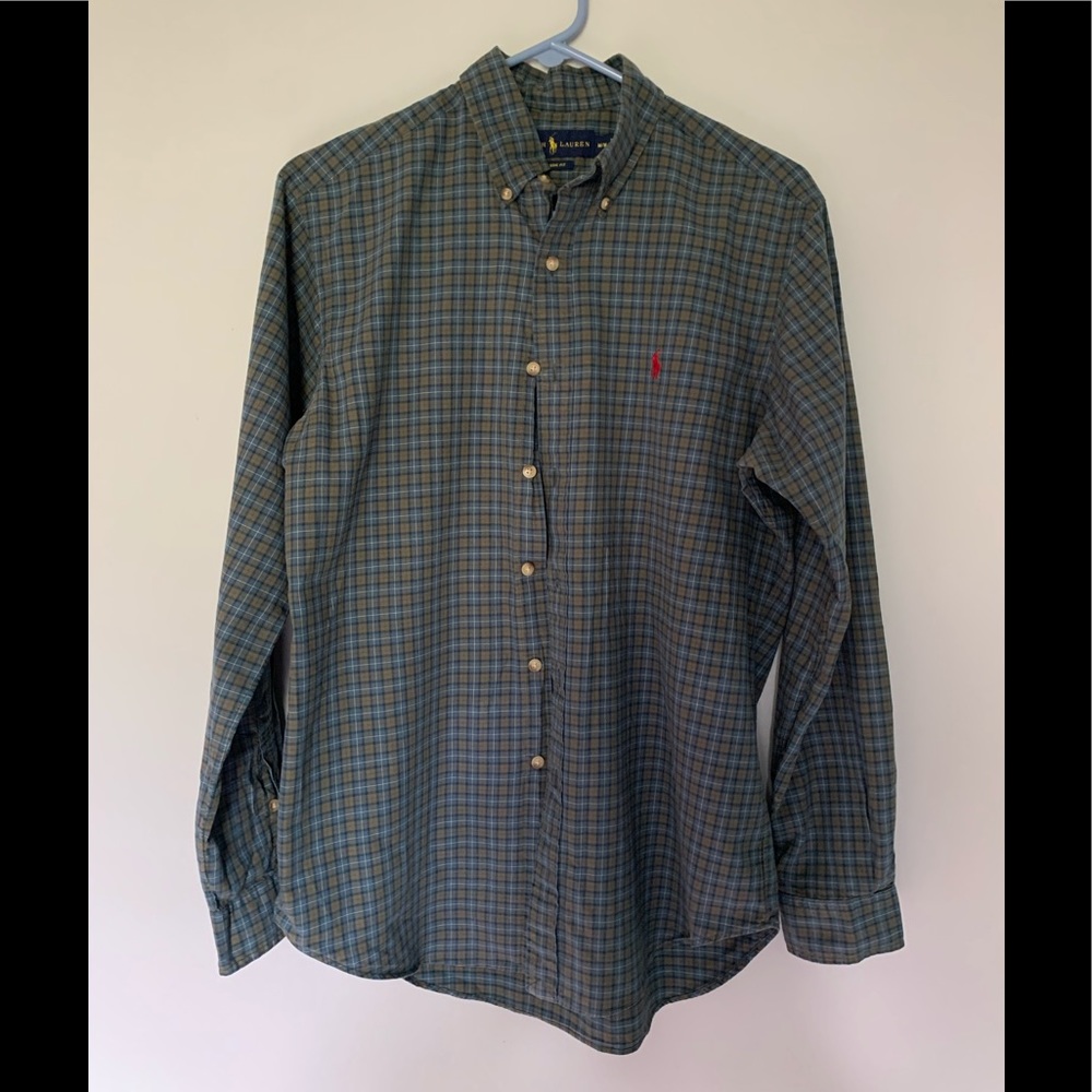 Men’s Ralph Lauren Plaid Long Sleeve Button Down Shirt